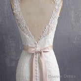 Bateau Neckline Mermaid Tulle Lace Wedding Dresses With Appliques